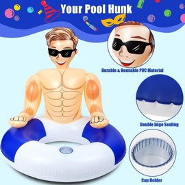 MewVeer Pool Inflatables, Inflatable Pool Floats Toys, Swimming Ring for Kids, Tube Inflatable Raft for Adults, Beach Party & Tubes Float for Adult Relaxing & Lifeguard