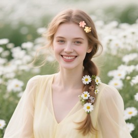 Flomiara Mini-Haarspangen, kleine Mini-Haarklammern, kleine Haarspangen für Frauen mit Aufbewahrungstasche, rutschfester Frisurenverschluss für Frauen und Mädchen, Braun, 20 Stück