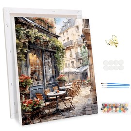 MEIYUDA Paint by Numbers Adults Paint by Numbers Painting by Numbers Landscape DIY Set with Brushes and Acrylic Paints Hand Painted Oil Painting Canvas for Home Décor 30 x 40 cm