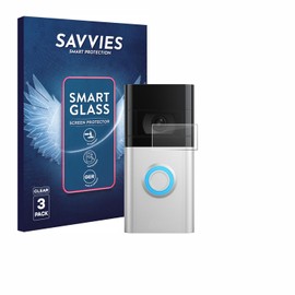 Savvies 3 Pack Glass Film compatible with Ring Video Doorbell 4