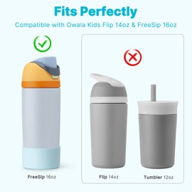 Diumepo Silicone Boot for Owala 16oz Water Bottle, Anti-Slip Protective Sleeve Bottom Bumper Protector for Owala Kids and FreeSip 16 oz Water Bottle, BPA Free（Baby Blue）