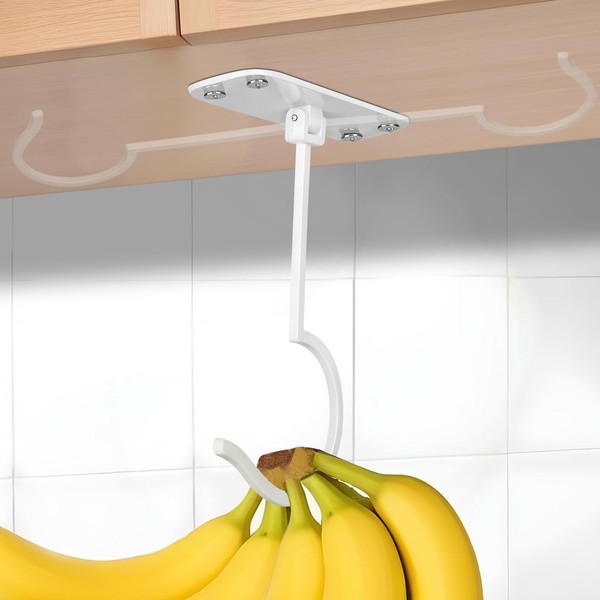 CAPHONT Under Cabinet Banana Hanger, Metal Folding Banana Hanger to