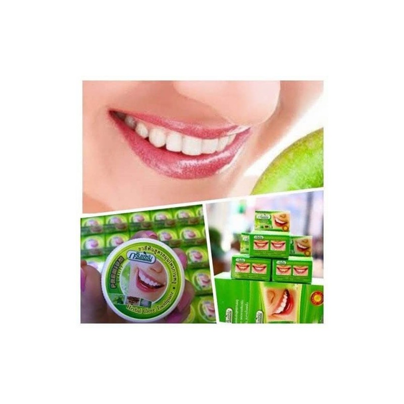 3 X Green HERB Natural Herbal Toothpaste Clove Whitening Teeth