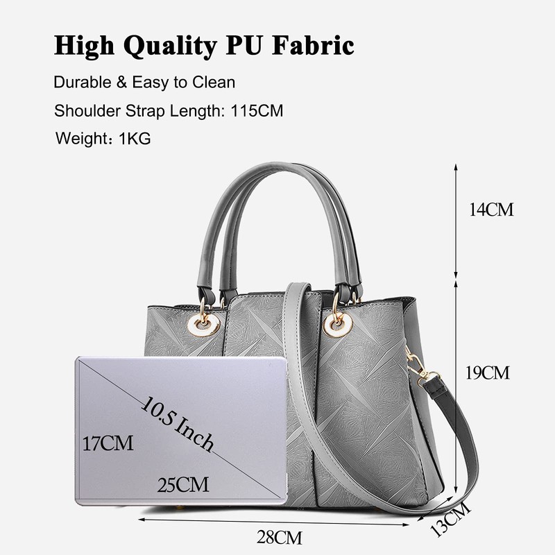 FANDARE Elegant Shoulder Bags Women's Shoulder Bag Dimensional Carving Pattern