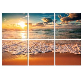 JBER Art Acoustic Panels 72" x 48", Dusk and Beach