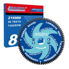 LSHUZIYU. 216mm 80T, Centre hole 30mm with 25.4-22.23-20-15.88mm Washer. Wood Working Circular Saw Blade. Mitre Saw Blade, Table Saw Blade