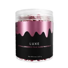 MISS CIRE - Metallic Pink Hypoallergenic Vegan Hard Wax Beads - Painless Hair Removal Peel-Off Wax - No Strips Needed - Low melting Point - Ultra Smooth - For Sensitive Skin - Face and Body - 8 Oz