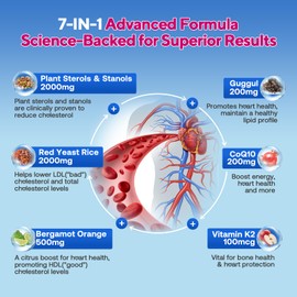 Zetelixia Cholesterol lowering Supplements Gummies, Cholesterol Gummies with Plant Sterols & Stanols, Red Yeast Rice, Lower Cholesterol Naturally – Vegan, Non-GMO, Mixed Berry Flavor, 90Ct