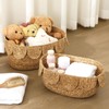 Weysat 2 Sets Scalloped Baskets Baby Diaper Caddy Organizers Scalloped