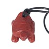 Crystal Pendant Necklace Natural Semi Precious Stones Hand Carved Turtle