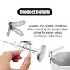 DKJEkdje 6 Pcs Thermometer Probe Holder Clip Professional Pot Clip