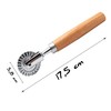 Tortelli Cappelletti Stainless Steel Cutter with Non-Slip Wooden Handle Multifunctional