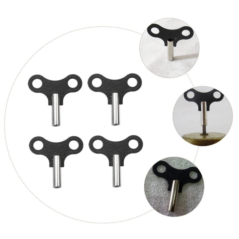 SHINEOFI 4pcs Clock Iron Keys for Clock Repair Durable Winding