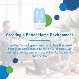 PureGuardian Ultrasonic Cool Mist Humidifier with Aromatherapy Tray, 70-Hour Run Time, 1-Gallon Tank Capacity, 320 Sq. Ft. Coverage for Small Rooms, Quiet Operation, H975AR