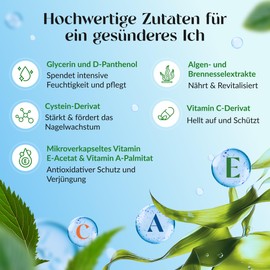 Nail Care Pen for Nail Health Routine - Nail Hardener Extra Strong & Nail Growth Serum | Nail Repair & Nail Care | With Vitamin E, Cysteine & Plant Extracts | For Visibly Stronger Nails | Wild&Mild