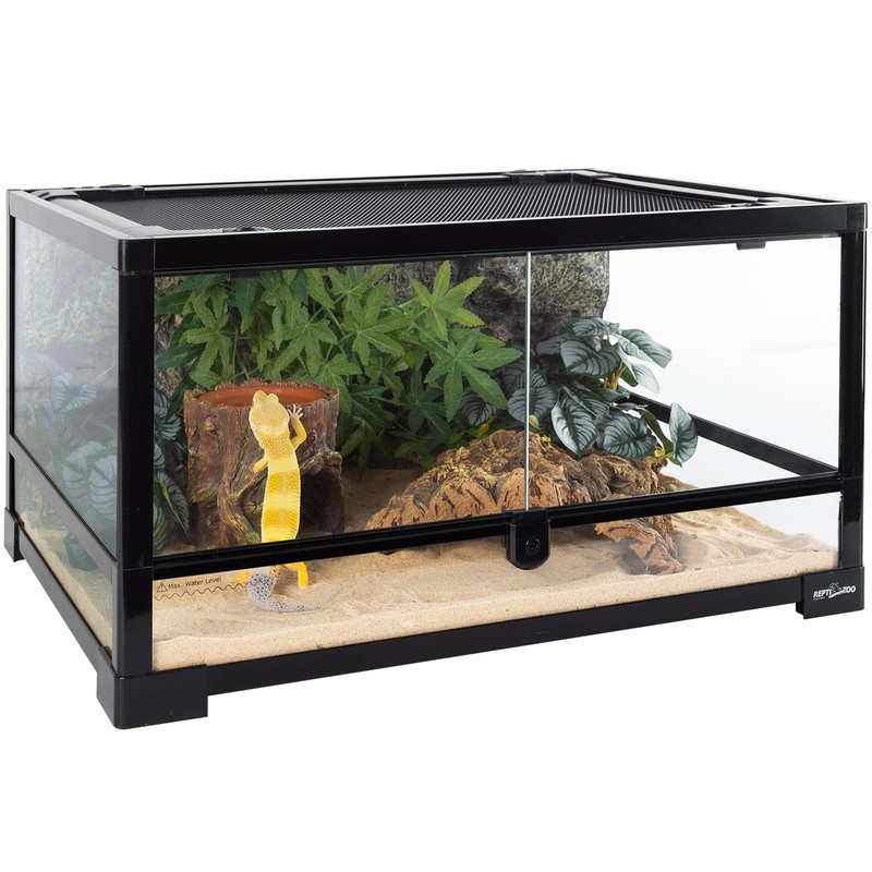 REPTIZOO Reptile Hide Cave Resin Moisture Keeping Reptile Cave with