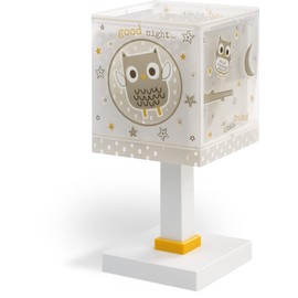 Dalber Good Night 63391 Children's Table Lamp, Bedside Lamp, Owl, Animals, Beige