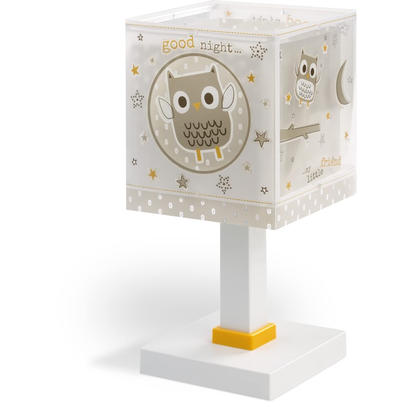 Dalber Good Night 63391 Children's Table Lamp, Bedside Lamp, Owl,
