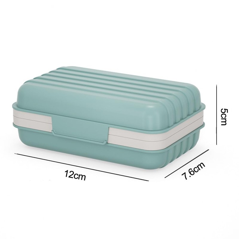 Travel Soap Box with Removable Drainer and Lid, 2 Layers