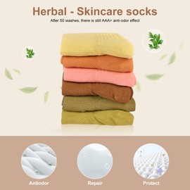 GOGOGOAL Women's Cotton Quarter Socks Lady Moisture-Wicking Women Sock Business Casual Running Dress Crew Sock 8-12 Morandi 6 pairs L