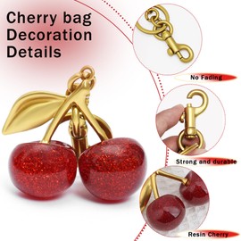 Cherry Bag Charm, Cute Cherry Charm for Purse, Exquisite and Creative Bag Charms for Handbags
