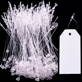 1000Pcs Plastic Fasteners, 8.5 cm Clear Snap Lock Pins, Security Jewelry Tags Loop for Pricing, Transparent Price Tags Loop for Clothing Crafts Price Tag Showing