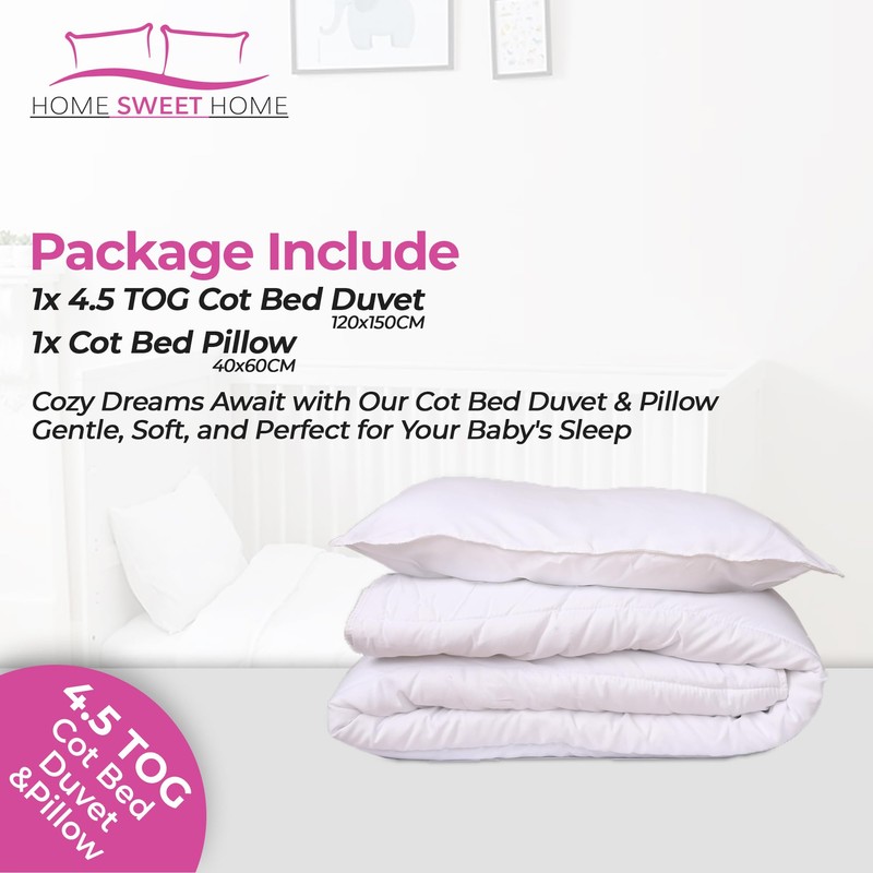 Home Sweet Home UK Anti Allergy 4.5 Tog Toddler Cot
