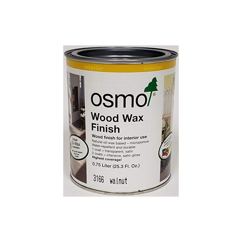 Osmo Wood Wax Finish Transparent, 3166 Walnut - .750 Liter