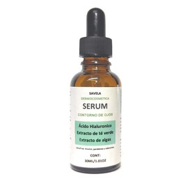 Serum Contorno de Ojos, Ácido Hialuronico, Extracto de Algas y Té Verde; Fucus, Wakame y Chitosan 30ml