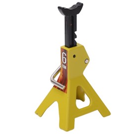 Remote Control Car Jack Stand, High Simulation Height Steel RC Car Lifting Jack Vehicle Scale Accessories for SCX10 D90 110 RC Car (Yellow)