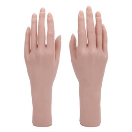 Silicone Female Hand, Nail Art Silicone Hand, Flexible Silicone Female Hand Model Fake Hand for Nail Art Practice Painting, Jewelry Display, Tattoo Training Practice