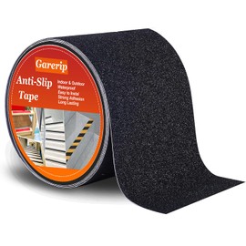 Garerip Anti Slip Traction Tape, Non-Slip Grip Adhesive Tape to Indoor or Outdoor Stair,Tubs, Boats, Safety Grip Tape Non Skid Roll for Stair Steps (Black, 4 Inch x 35 Feet)