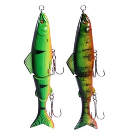 WHAMVOX 2pcs Outdoor Simulation Fishing Baits Imitation Lures for Bass and Trout Fishing Colorful Hard Baits for Anglers for Freshwater and Saltwater Trips Random Color