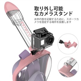 G2RISE SN01 Full Face Snorkel Mask with Detachable Snorkeling Mount, Anti-Fog and Foldable Design for Adults Kids