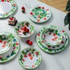 LEHAHA Strawberry Melamine Dinnerware Sets-12pcs Plates and Bowls Set, Lightweight/Unbreakable