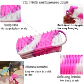 Silicone Body Scrubber for Use in Shower, Shower Accessories Exfoliating Body Scrubber, Silicone Loofah Body Wash Scrubber. Shower Scrubber for Body, Bath Brush for Kids Women Men All Kinds of Skin