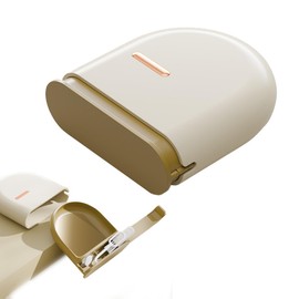 Ruayia Zahnspangendose, Tragbare Prothesendose Abdeckung, Zahnprothesen Box, Dose Zahnschiene, Retainer Box für die Aufbewahrung von Retainern, Mundschutz, Zahnersatz, Zahnspangen(Beige)