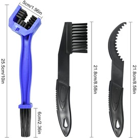 Kettion Kit de Limpieza de Cadena de Bicicleta, 4 Cepillos depuradores de Limpieza para Bicicletas, Aptos para la Limpieza Rápida y Profunda de Todo Tipo de Bicicleta (13.5x7.5x4.5cm, Blue)