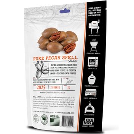 Made from 100% Pure Pecan Shells Mixed with Pecan kernels for Better Flavor - Ideal for Ninja Woodfire, Ooni Pizza Oven, GE Profile & Smoke Tubes.