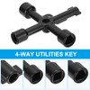PATIKIL 4 Way Utility Key, 6 Pack Multifunction Triangle Square