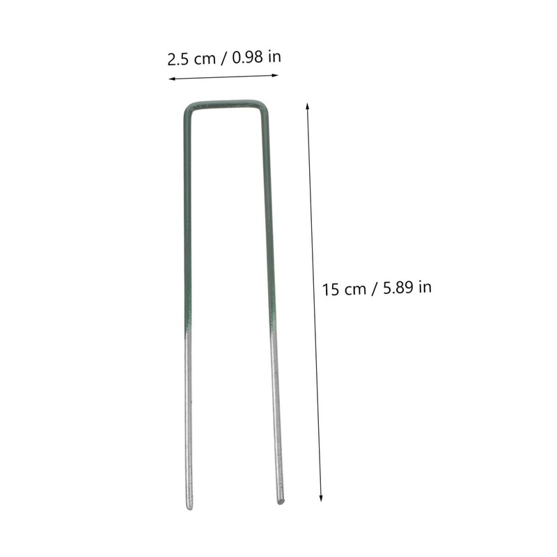 CORHAD 10 pcs Heavy Duty U Shaped Garden Ground Pegs