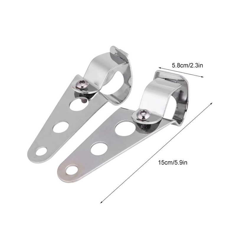 Motorcycle Headlight Bracket, 2Pcs Stainless Steel Headlight Mounting Bracket for