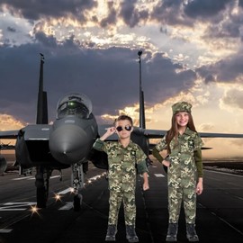 Disfraz De Soldado Militar Mexicano - Disfraces de Soldados Para Niñas Y Niños 16 De Septiembre - Traje de Soldado Camuflaje (Talla 10 Años)