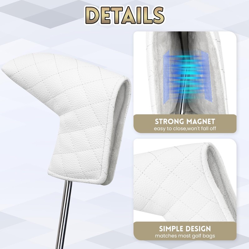 Golf Blade Ping-type Putter Head Cover Magnetic Closure Golf Club