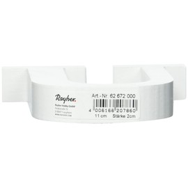 Rayher 62672000 MDF Letter U, White, 11 cm, Thickness 2 cm, 3D Wooden Letters Large