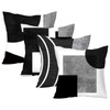 AUTUUCKEE Black and White Grey Cushion Covers, Set of 4