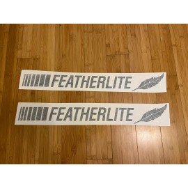 Aftermarket Featherlite Aluminum Trailer Decals (Set 2) Black 24” Replacement Stickers Kit