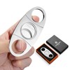 CIGARLOONG Cigar Cutter,Sharp Stainless Steel Double Blade Cutter, Portable Cigar
