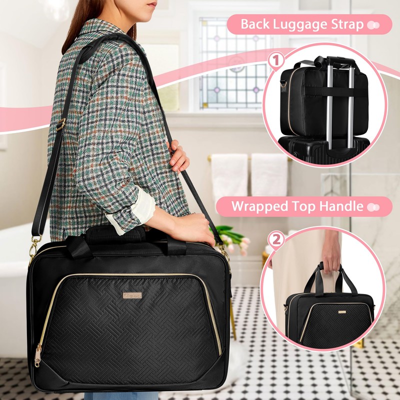 Prokva Extra Large Toiletry Bag for Women with 4 Individual