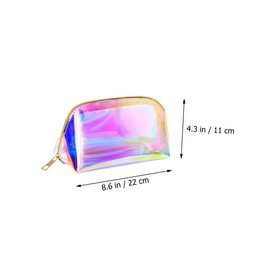 OATIPHO 2Pcs Transparent TPU Makeup Bag Travel Toiletry Pouch for Cosmetics Personal Care Large and Small Multipurpose Storage for Women